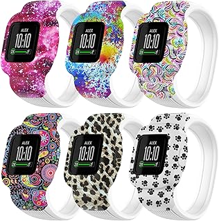 Compatible with Garmin Vivofit jr 3 Bands Soft Silicone Replacement Band Colorful Breathable Waterproof Sport Starps Accessories for Garmin Vivofit jr 3 Wristband for Kids Boys Girls