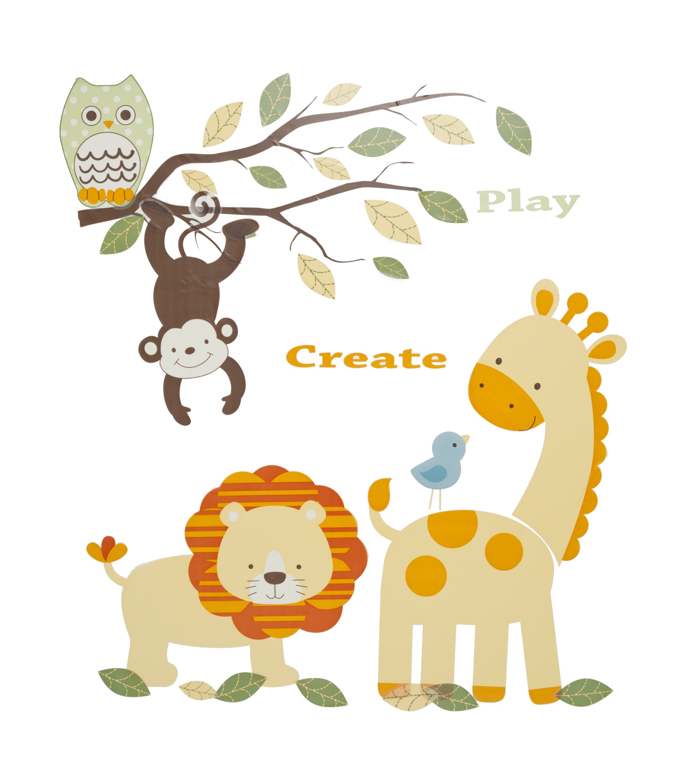 Kids Line Decor Shoppe Mural Wall Decal, Safari