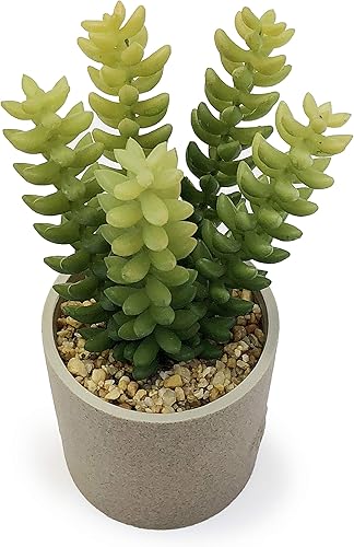 Miniatura 9 de allgala Pequeño grupo de plantas suculentas artificiales de escritorio con maceta de arcilla natural