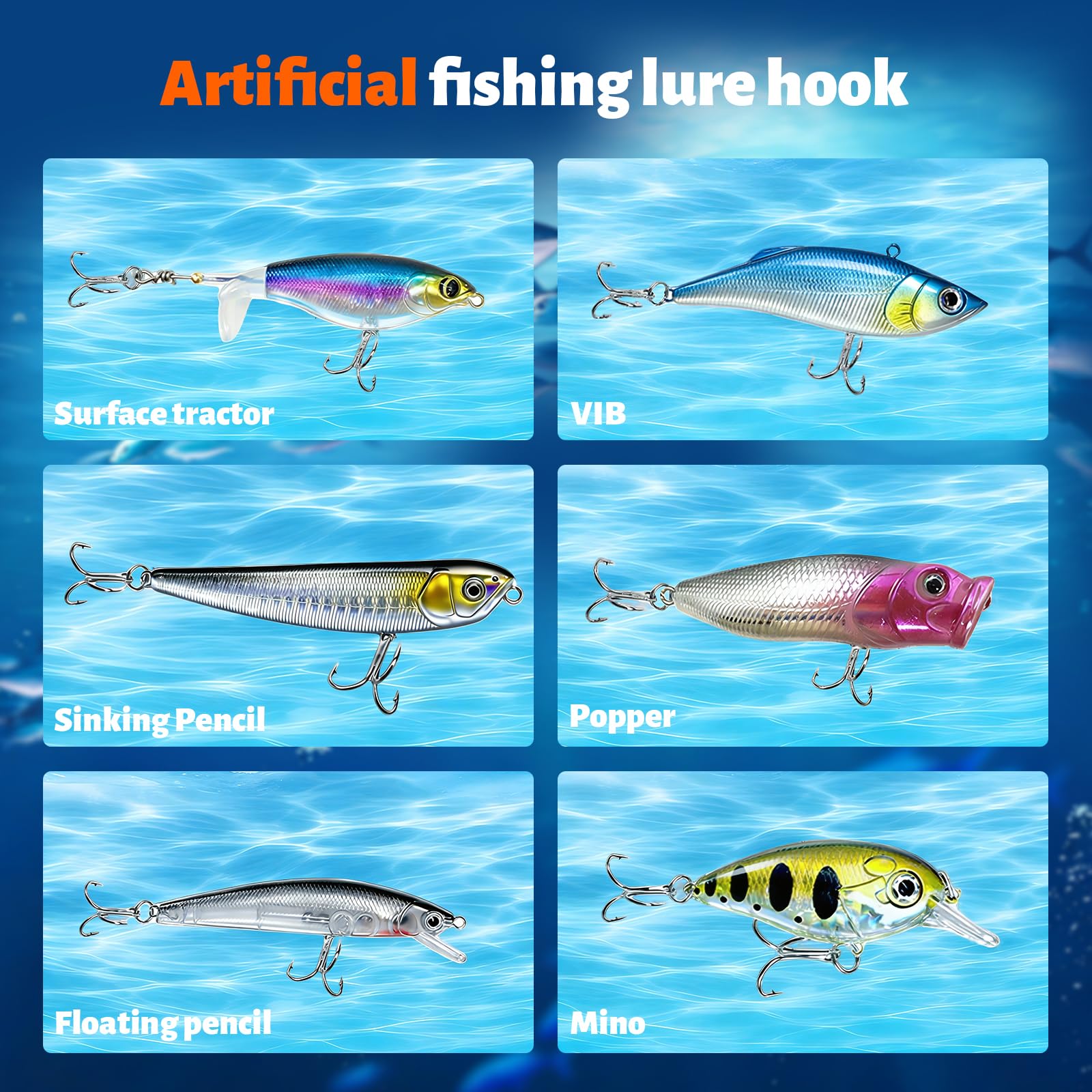 Juego de accesorios de pesca, juego de 367 señuelos de pesca y juego de herramientas con clips de labios, extractor de gancho, caja de cebo con accesorios, equipo de pesca, cebo para lucio