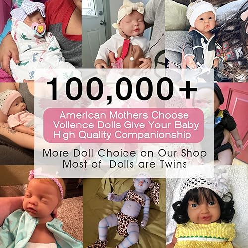 Miniatura 5 de Vollence Muñecas realistas de silicona de cuerpo completo de 20.5 pulgadas, no muñecas de vinilo, muñecas de cuerpo completo de silicona recién