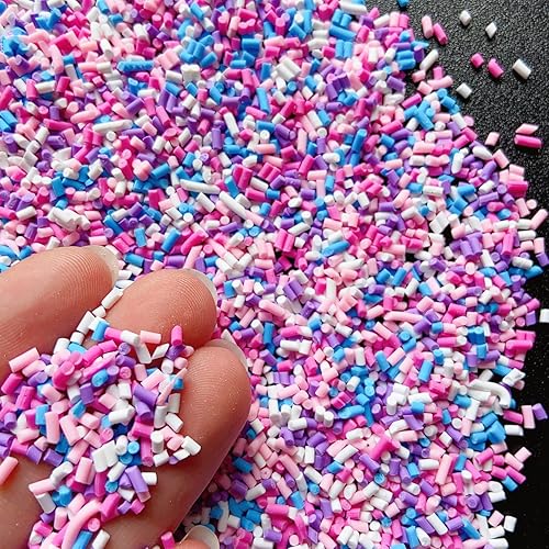 Miniatura 3 de EHOPE Gránulos falsos de resina de 1.76 oz (50 g), chispas de caramelo falso, gránulos de arcilla de polímero, rebanadas de arcilla polimérica para