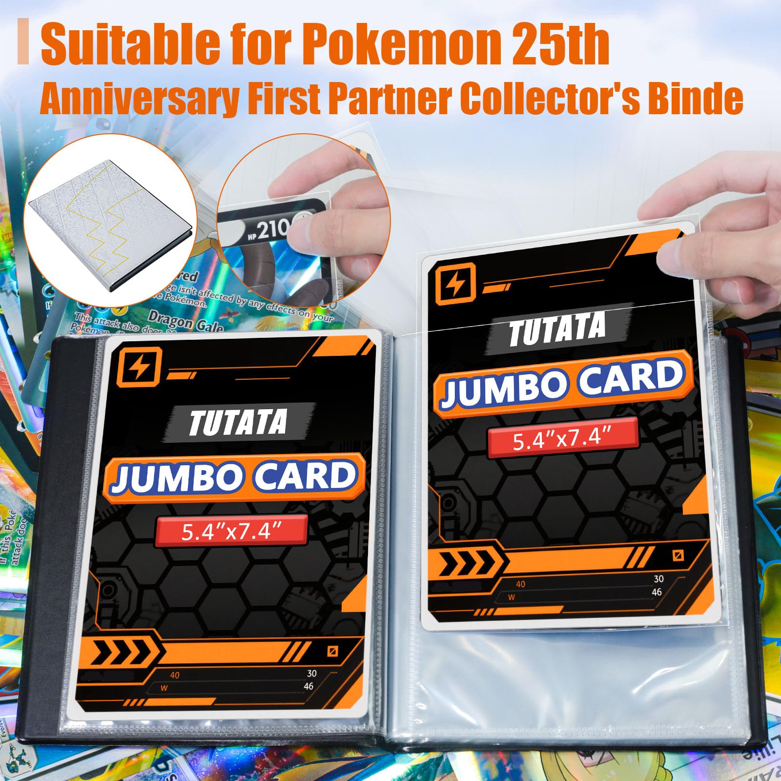 Amazon.com: Jumbo-Card-Sleeves 5.4x7.5 4 Mil Extra-Thick Big Card Protector  Sleeves Jumbo Card Protector-50 Pack : Toys & Games