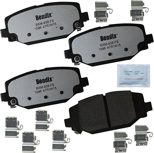 Miniatura 235 de Bendix Fleet Metlok MKD1770FM Pastillas de freno delanteras semimetálicas para Ford Expedition 2017-2010, F-150 2017-2010, Lobo 2020-2009, Lincoln