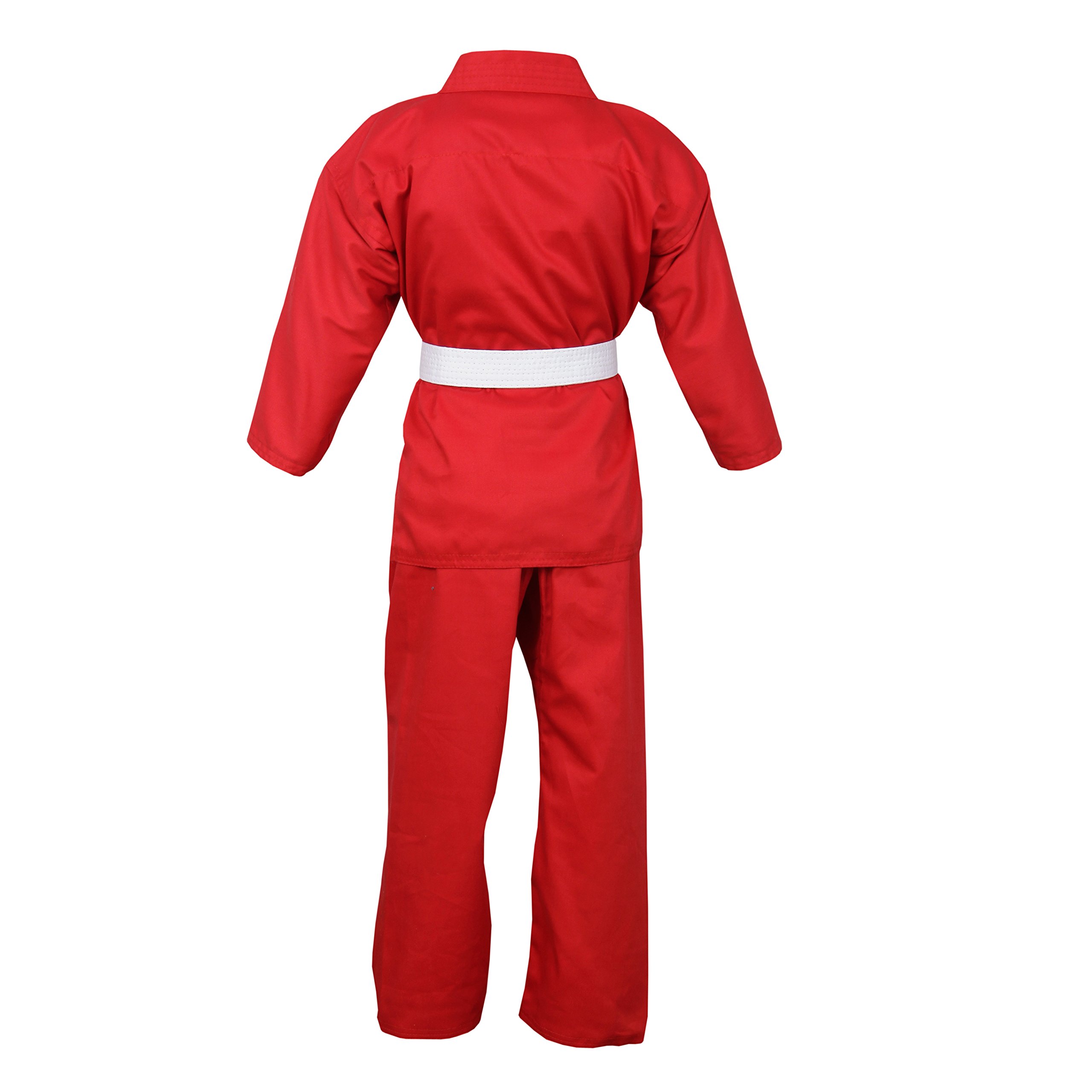 NORMAN Rojo Infantil Traje de Karate Cinturón Blanco Gratis Niño Traje de Karate