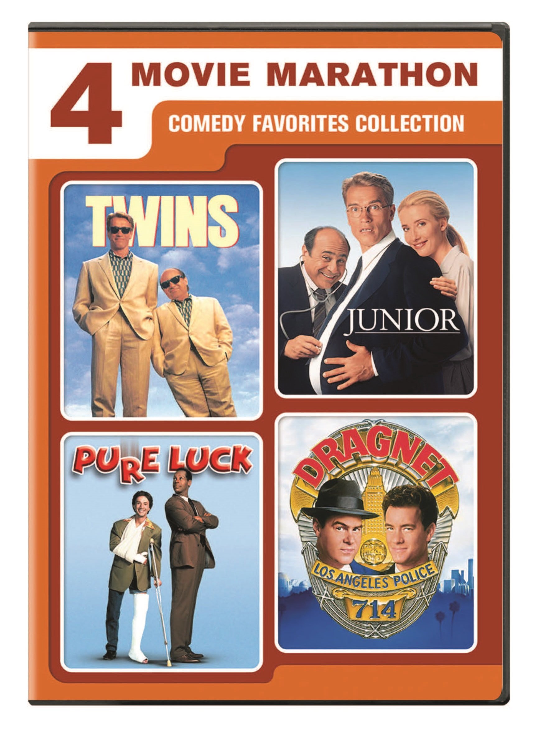 4-Movie Marathon: Comedy Favorites Collection (Twins / Junior / Pure Luck / Dragnet) (Sous-titres français) [DVD]
