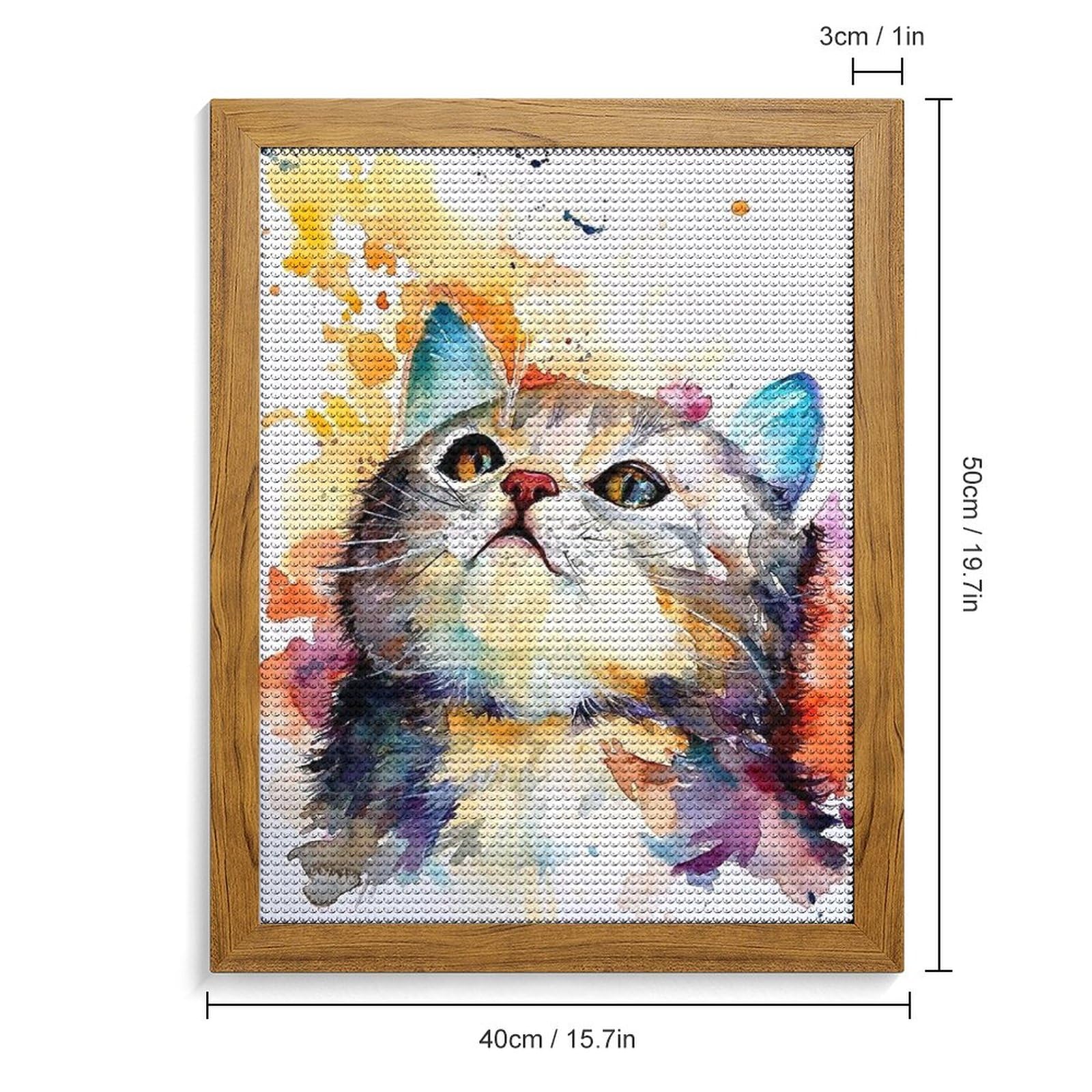 Amazon | ダイヤモンドアート キット かわいい猫の水彩画 5D モザイク