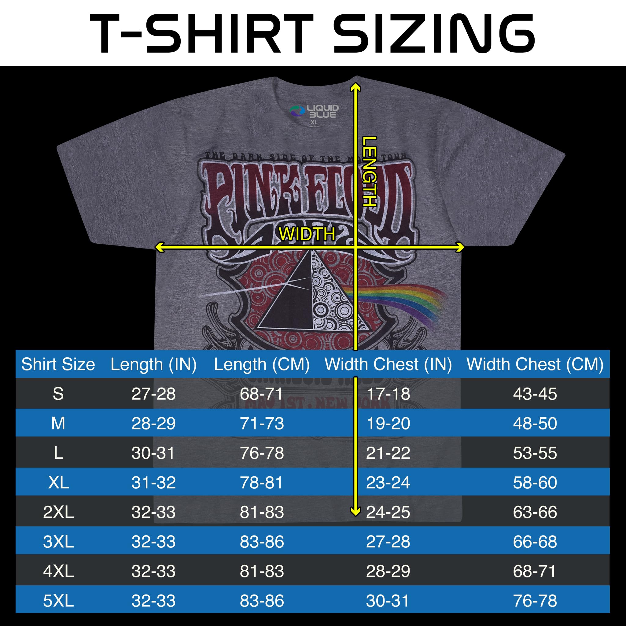 Liquid Blue Pink Floyd Carnegie Hall T-Shirt Pink Floyd Carnegie Hall T-Shirt Uomo