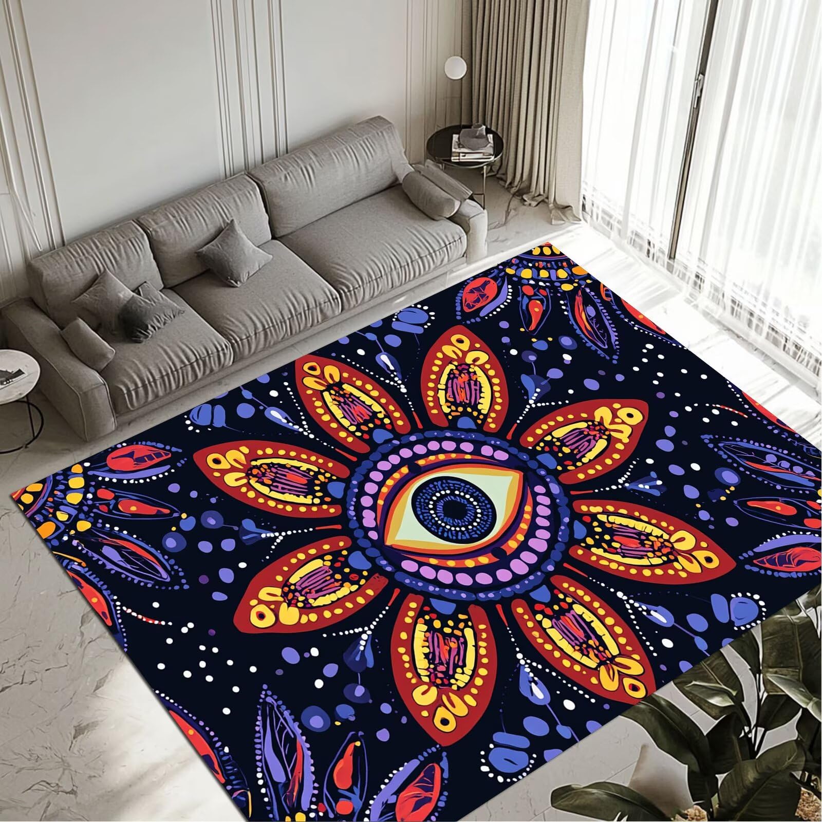 Tapis purple imperméable et lavable 60x90cm avec envers antidérapant