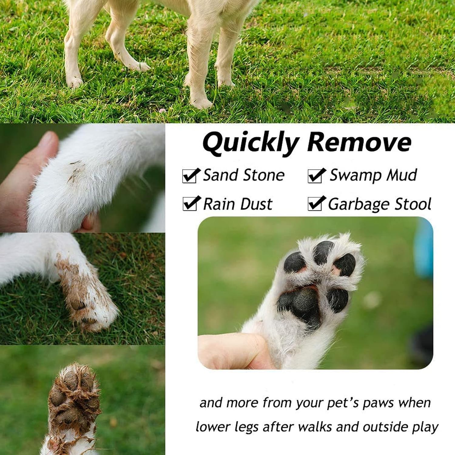 Dog Bath Shampoo Brush Dog Shampoo Brush - Pet Bath Massage Brush Dog Cleaner Semi Automatic Portable Dog Foot Washing Cup for Pets Cats and Dogs(Orange)