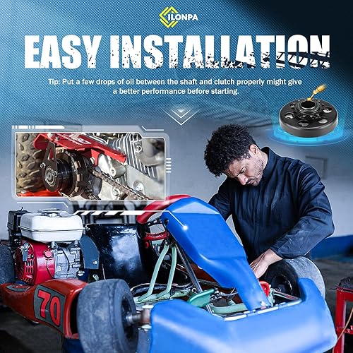 Miniatura 4 de Embrague Go Kart de 1 pulgada de diámetro de 14 dientes para cadena #4041420 para cortacésped mini motor de bicicleta 2-6.5hp