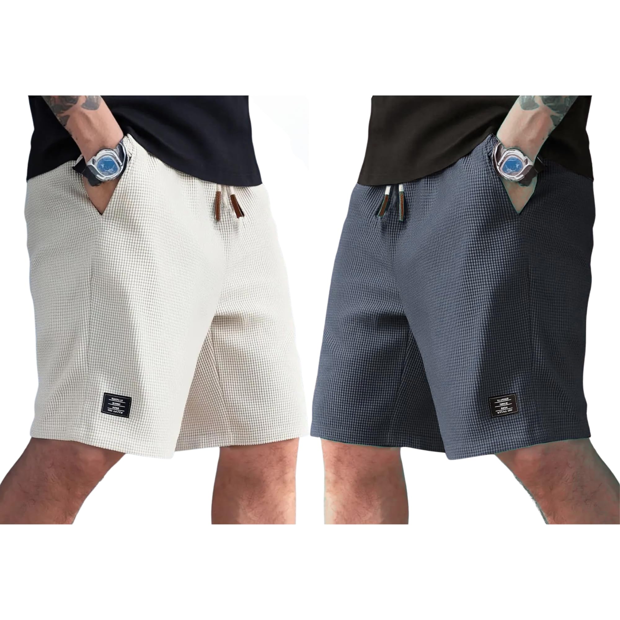 Men’s Shorts Combo Pack | Premium Cotton Blend | Comfort Fit for Gym, Casual & Summer Wear | with Pocket | Set of 2