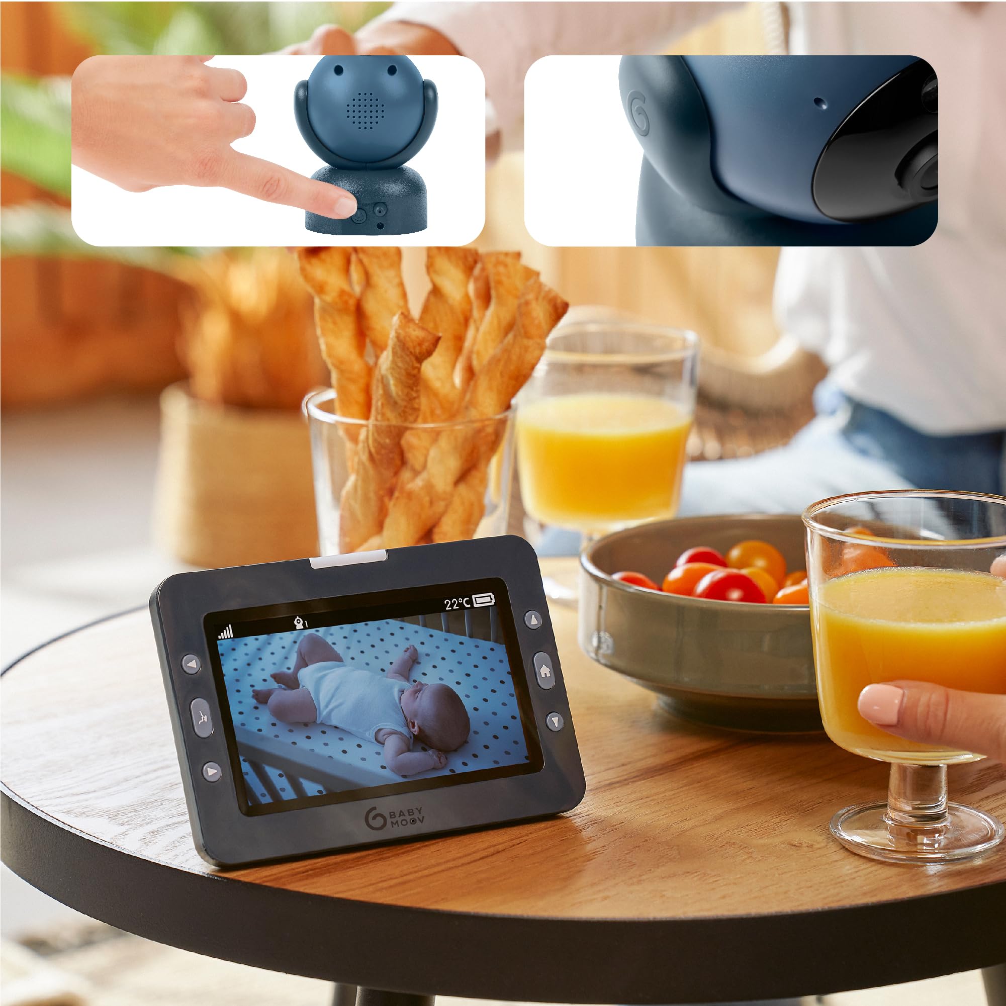 Babymoov Vigilabebés Motorizado Yoo Master 5" Controla el Giro a Distancia