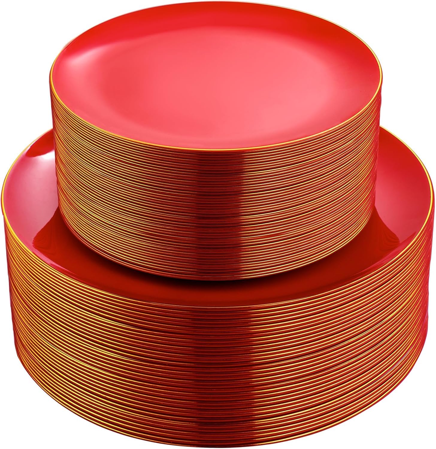 Ivory Plastic Plates - 100 Pack for Parties & Weddings -16