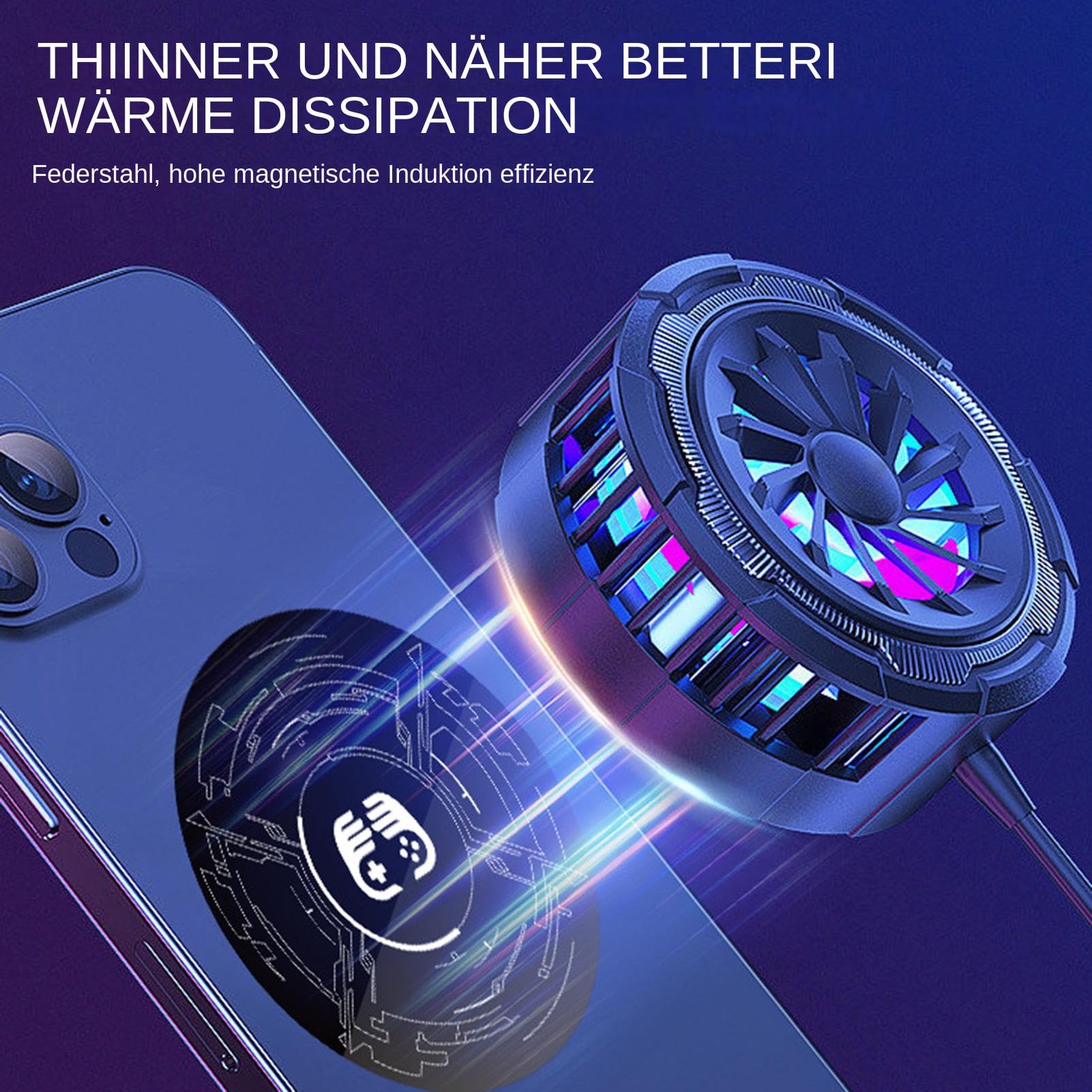 Piastra di raffreddamento magnetica per smartphone, tappetino refrigerante per cellulare, piastra di raffreddamento magnetica a semiconduttore, supporto di raffreddamento portatile multiuso per