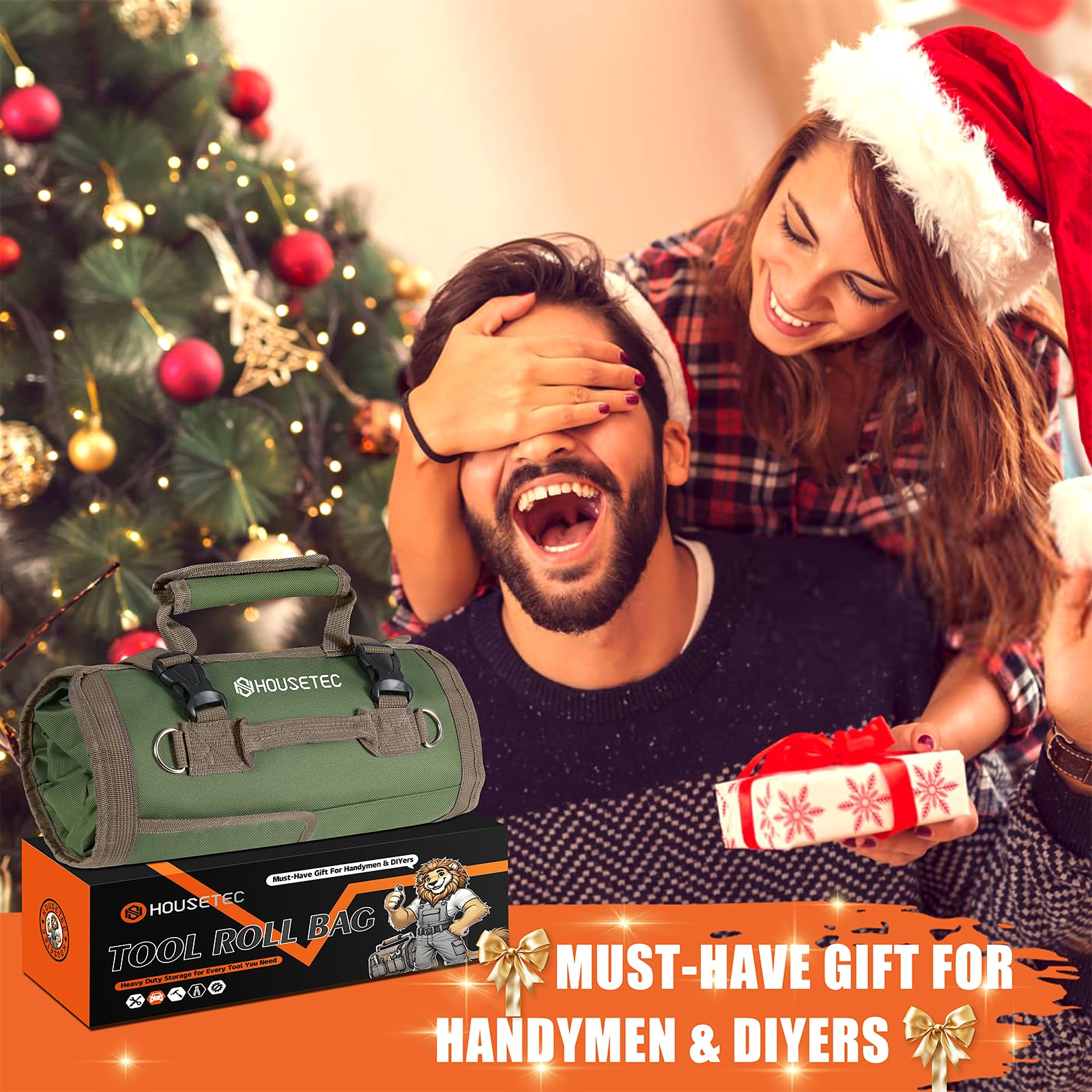 BAQRAXIA Sac à Outils, Petite Boîte à Outils Enroulable, Cadeau