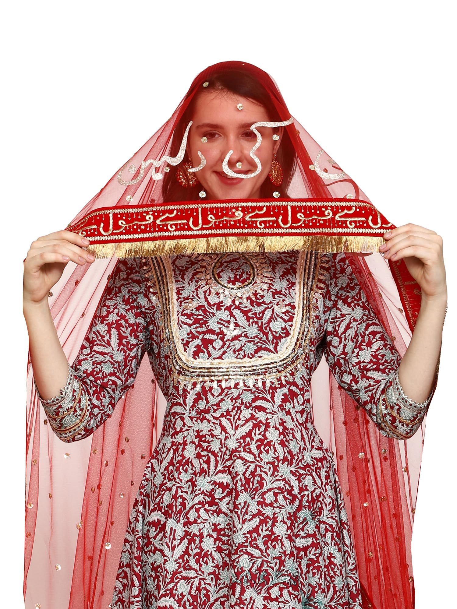 THE BRIDE MADE Qubool hai Nikah dupatta muslim scarf 2.5 meter