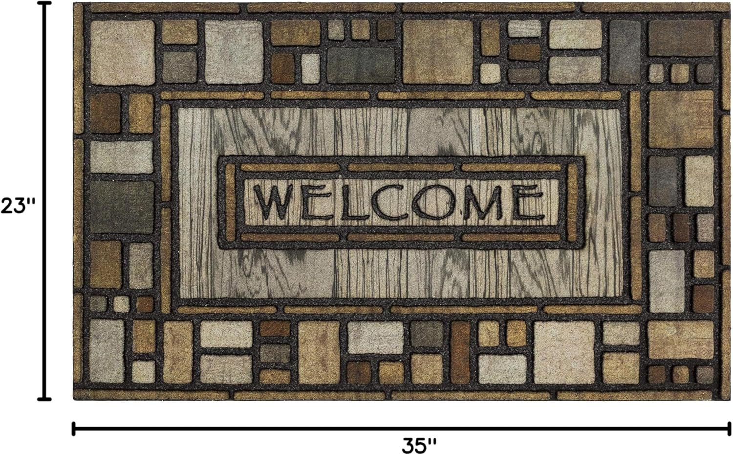 Drifted Nature 35" x 23" Recycled Rubber Outdoor Doormat