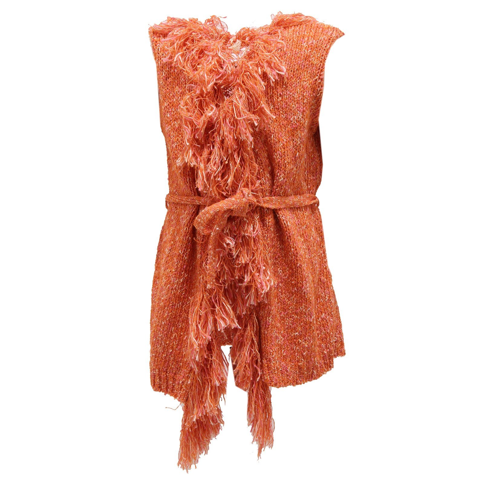 Mauro Grifoni 6763S Gilet Maglione Smanicato Bimba Arancione Jacket Sweater Kid