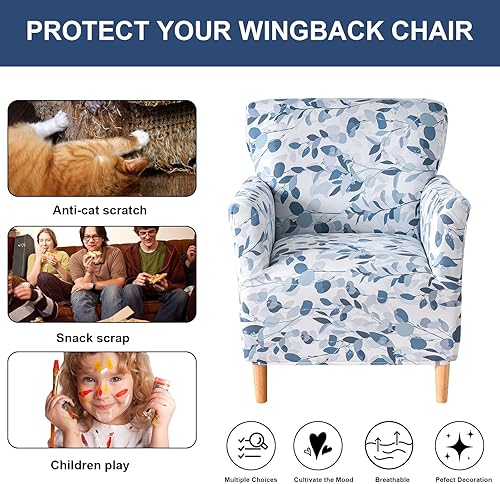 Miniatura 5 de HAOYONG Funda elástica para sillón de banquete, fundas para sofá de 1 pieza, funda suave para sillón, funda extraíble lavable para sofá individual,