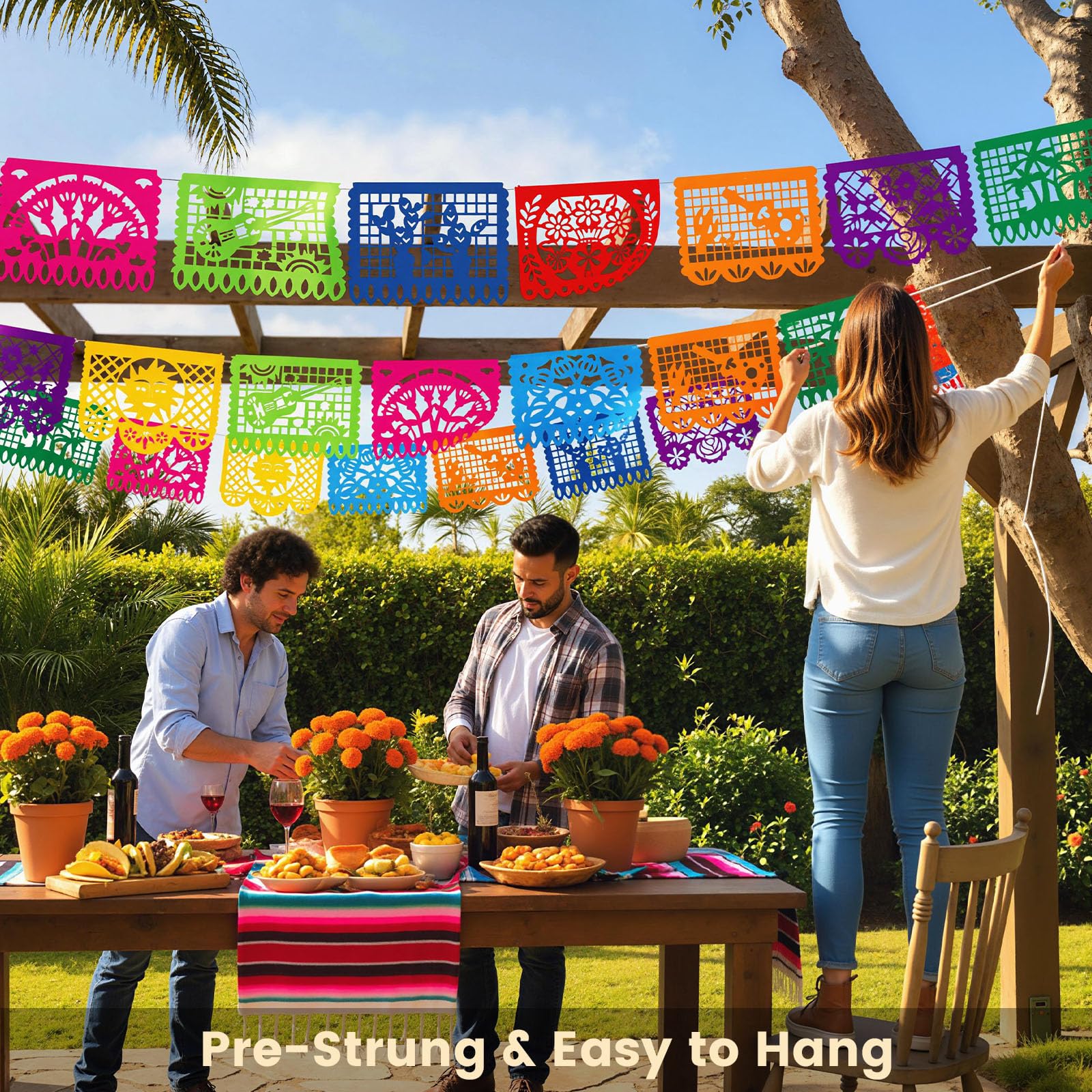 DomeStar Fiesta Bannière en plastique Décoration mexicaine
