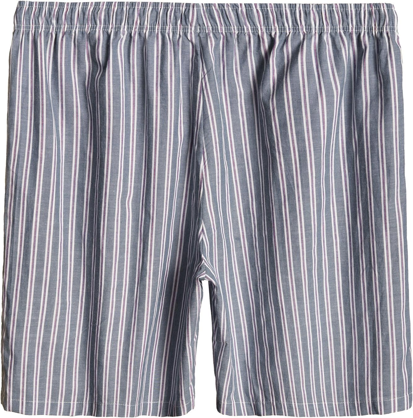 Latuza Men's Cotton Woven Short Sleepwear Pajama Set Small Charcoal Stripe