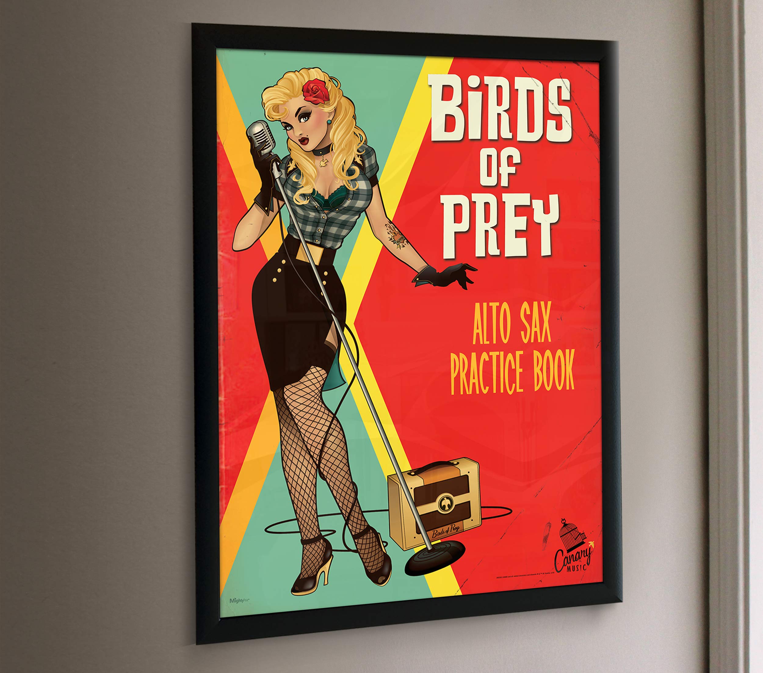 MIGHTYPRINT DC Comics - Bombshell - Justice League - Durable 17” x 24 Wall Art – NOT Made of Paper – Officially Licensed Collectible MP17240232: Black Canary