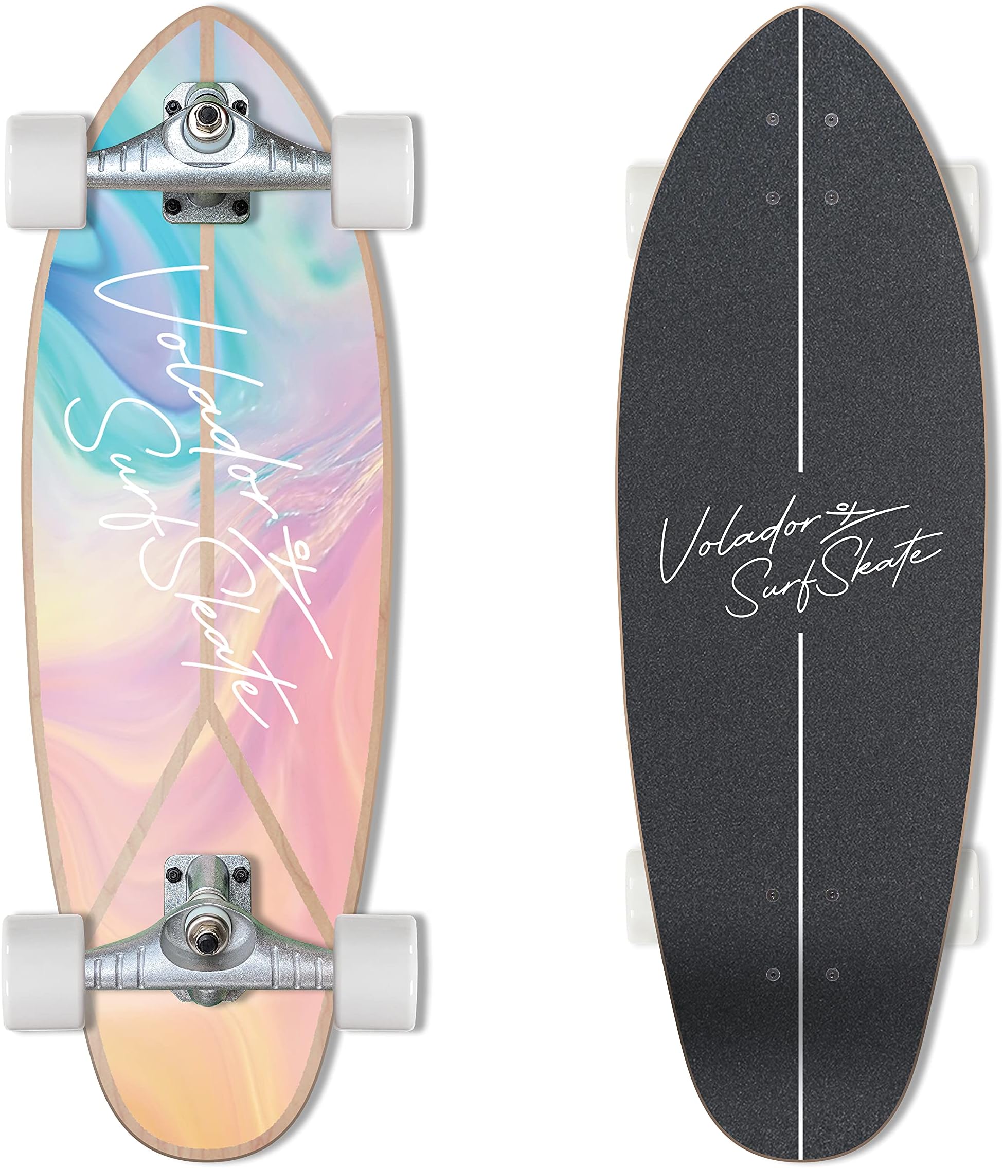 Volador 29inch Surf Skates Skateboard | Surf Training Board | Carve, Cruise, and Ride Like a Surfboard (Laser)