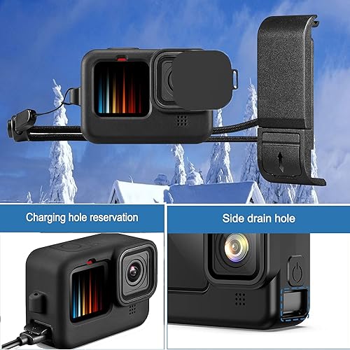 Miniatura 4 de Funda de batería para GoPro Hero 12 11 10 9, aleación de aluminio extraíble para GoPro Hero 9101112 Negro, accesorios Vlog para gopro 9 10 11 12