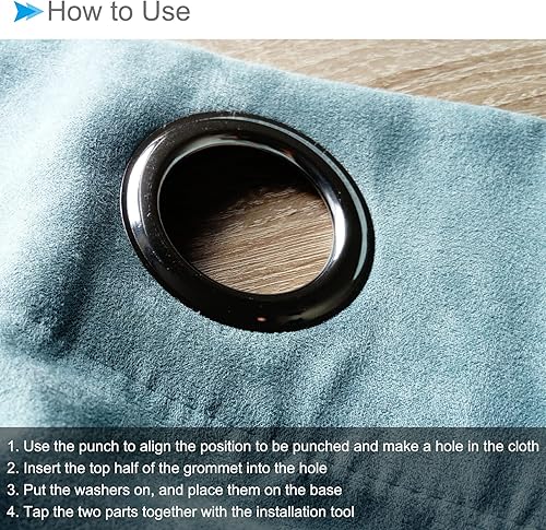 Miniatura 7 de CoCud Grommet Tool Kit, 20mm 3/4" ID, Copper with 3 Setter Tools & Storage Box Metal Grommets Eyelets Kit 2 Colors - (Applications: for Belts Tents