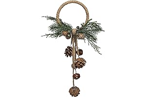 Primitives by Kathy Festive Christmas Pinecone Doorknob Hanger