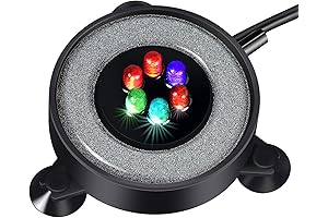 Aquarium Delightful Decor: Air Bubble LED Light Aquarium Air Stone Disk Kit