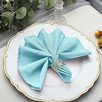 Vista 28 de 60 servilletas de poliéster azul marino de 17 pulgadas para boda, fiesta, recepción, catering, eventos, restaurante, cocina, hogar