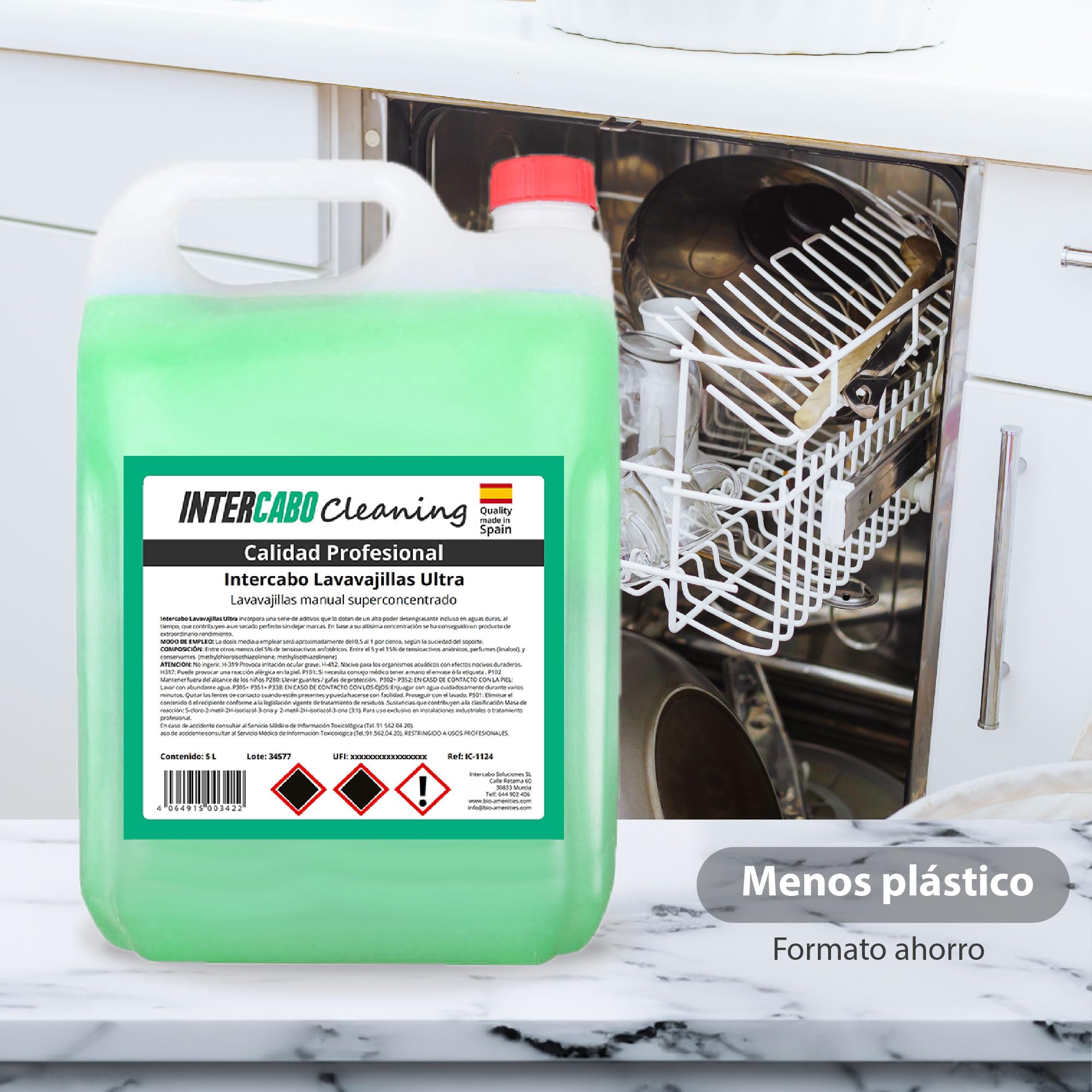 Cleaning Lavastoviglie Manuale Superconcentrato – Confezione da 4 Taniche da 5 Litri, Detersivo Piatti Sgrassante, Pulizia Profonda, Uso Quotidiano, Formato Conveniente