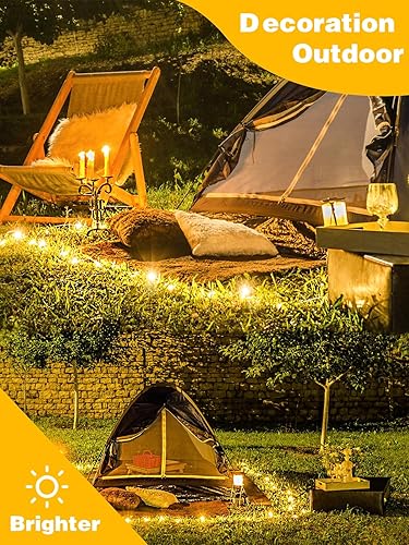 Miniatura 4 de Paquete de 8 luces parpadeantes que funcionan con pilas, mini tiras de luces impermeables para bricolaje, cada botella de 7 pies con 20 luces LED de