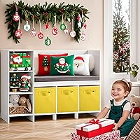 Vista 2 de ShellKingdom Contenedores de almacenamiento, cubos de almacenamiento plegables de tela y cajón organizador de almacenamiento de tela para armario