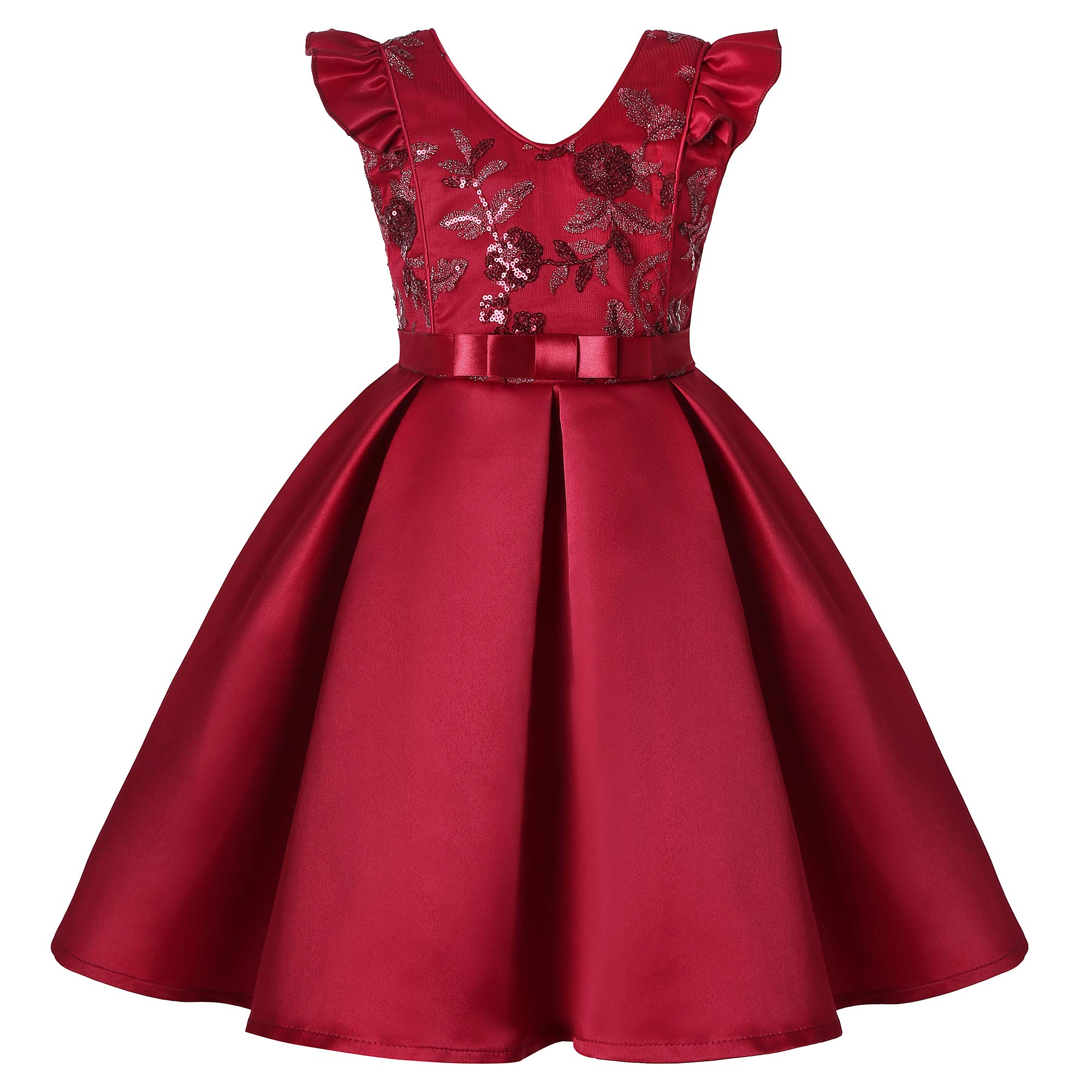 Vestido de niña con Hombros Inclinados para Dama de Honor Boda