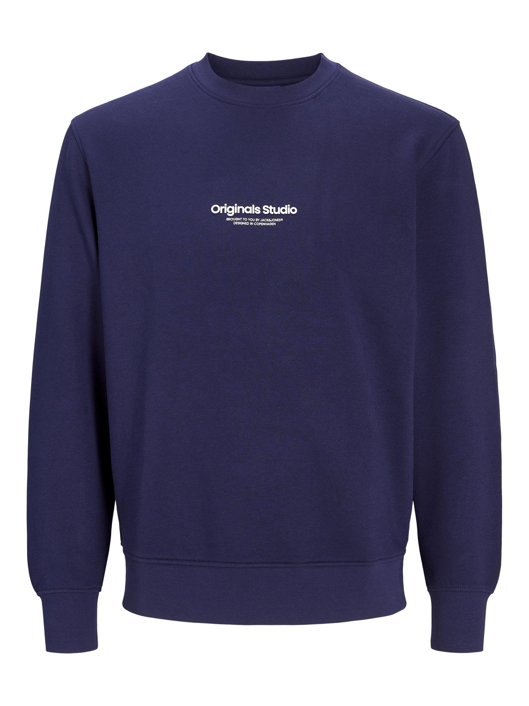 Jack And Jones Men's Jorvester Crew Sweatshirt - Ocean Cavern - M