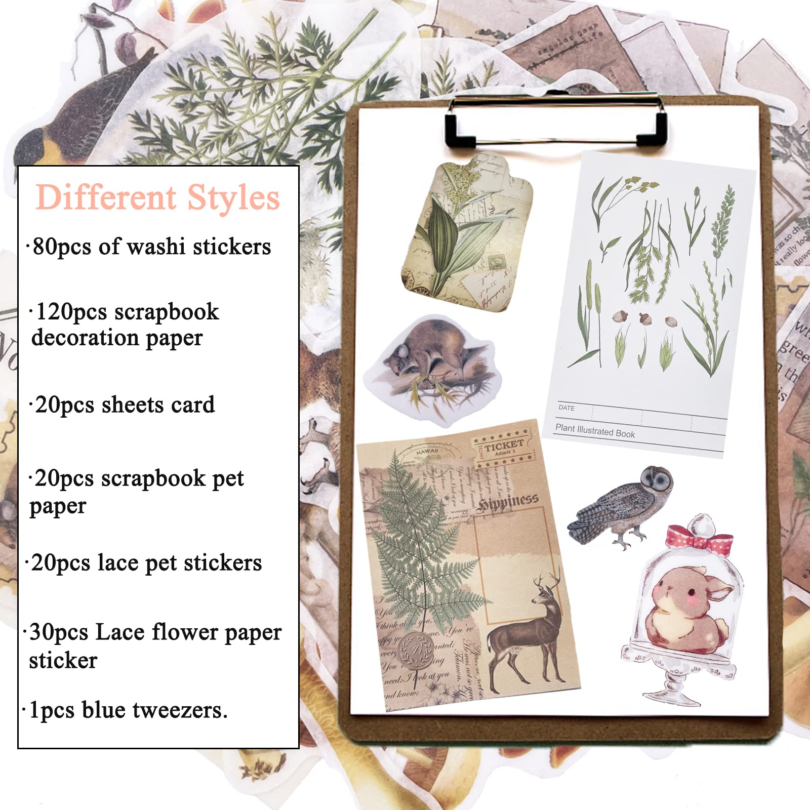 54 Fogli Adesivi A Tema Caffè Per Scrapbooking – Set Vintage Con Adesivi PET, Washi E Carta Di Sfondo, Per Diario E Junk Journal
