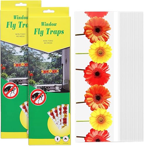 Miniatura 1 de Trampas para ventana de mosca, paquete de 50 a 100 tiras adhesivas de papel para moscas, trampa para moscas, trampas transparentes para ventanas,