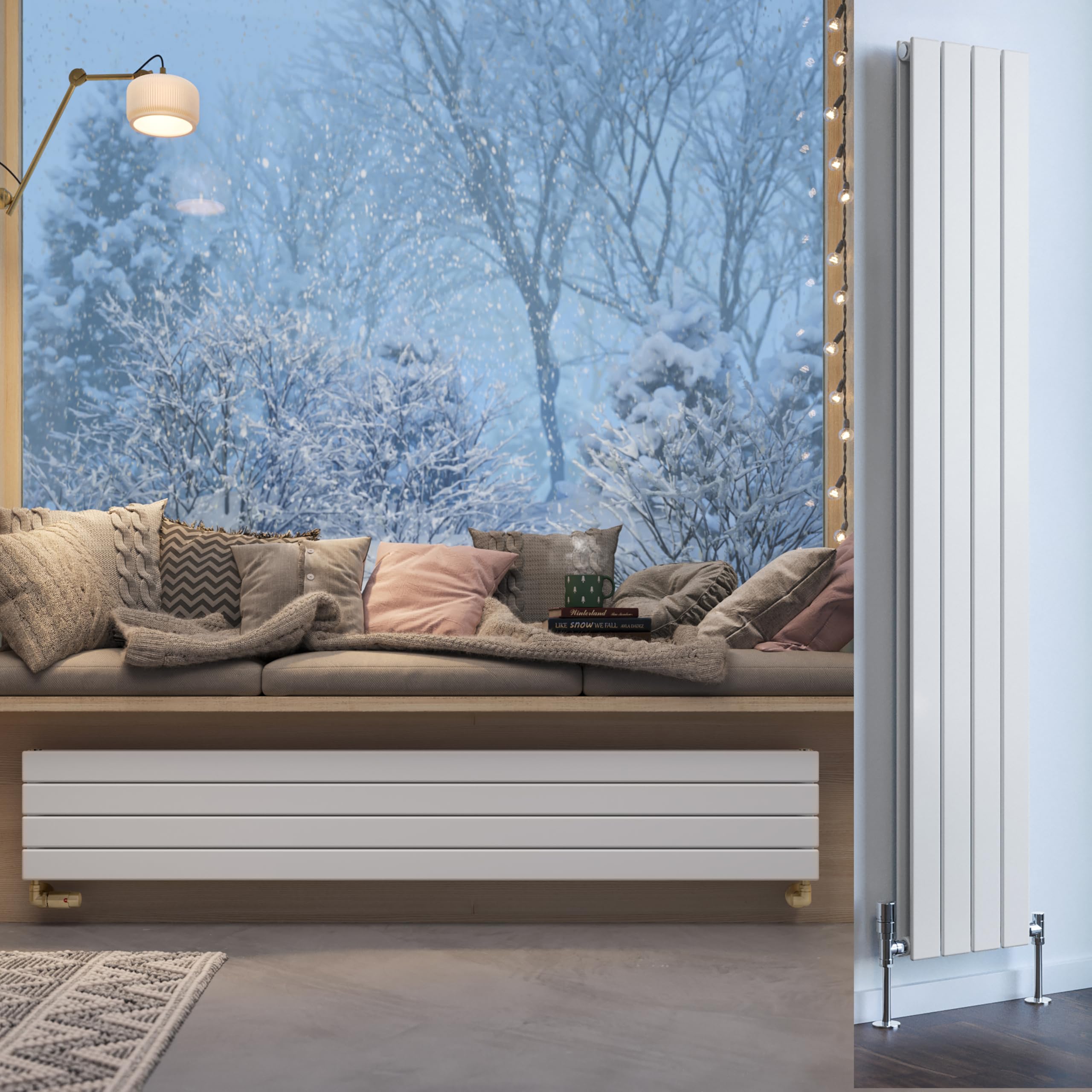 Terma Forte White Double Panel Radiator 1800 x 292mm Steel