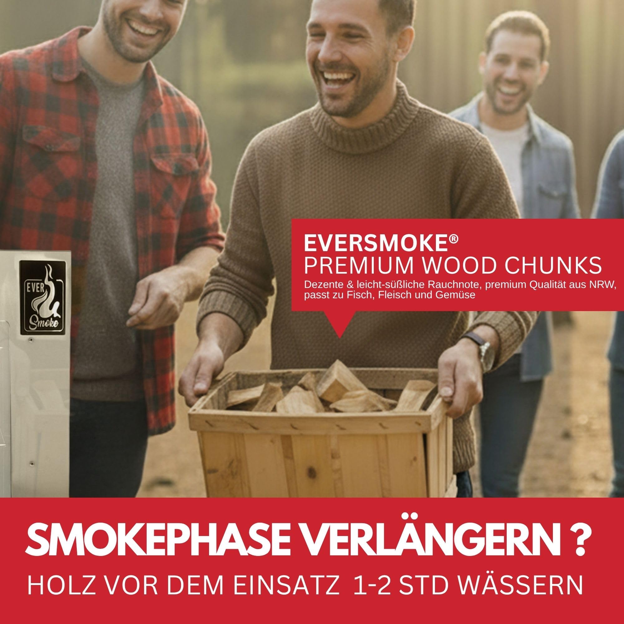 Räucherofen Excellent II Medium – Edelstahl Räucher Starter Set mit Sichtscheibe, Thermometer & Zubehör - Räucherschrank für Fisch, Fleisch & Käse (Starterset + elektrisches Heizelement)
