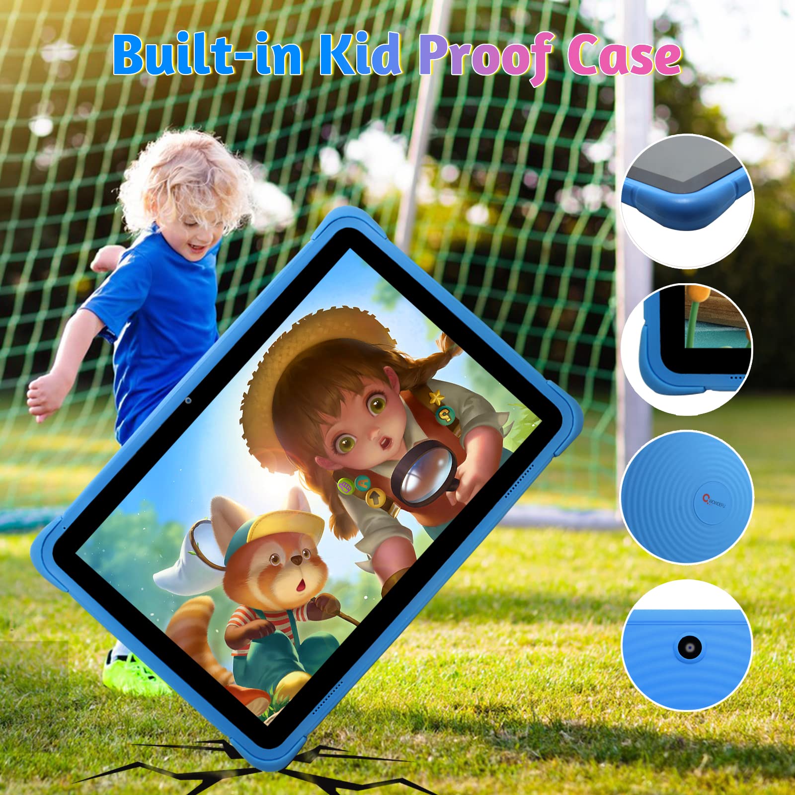 Android Tablet 10 Inch 10 Inch Voor Kinderen Vanaf De Basisleeftijd Met WiFi 6 Dual IPS-camera Quad Core Widevine L1 64 GB GMS Certified Kids Tablet Met 64 GB Opslag Quad-core Processor