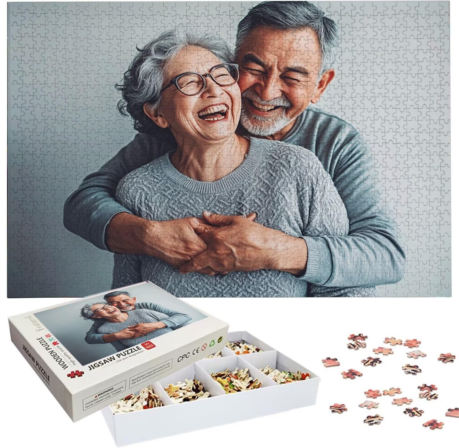 Spersonalizowane puzzle, niestandardowe drewniane puzzle fotograficzne