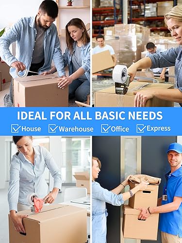 Miniatura 5 de JARLINK Cinta de embalaje transparente (18 rollos), cinta de embalaje resistente para embalaje de envío, sellado en movimiento, 1.88 pulgadas de