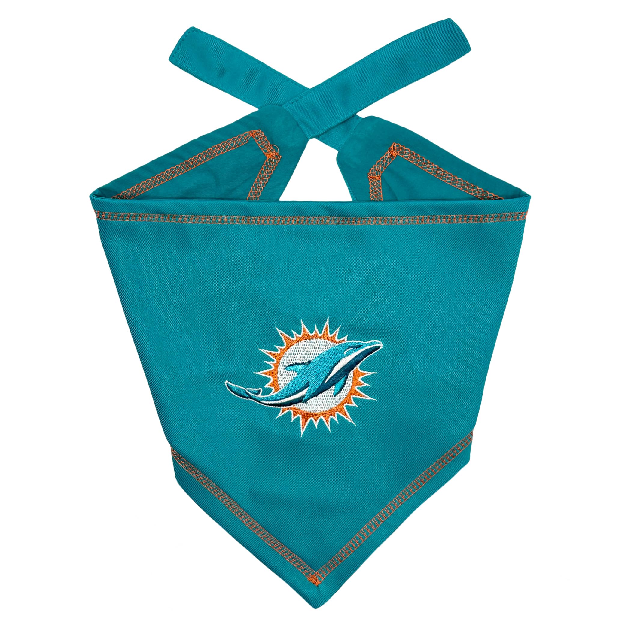 Pets First NFL Miami Dolphins TIE Bandana, Large/X-Large. Dog Bandana Scarf Bib for Pet Cat Dog. The Ultimate Game-Day, Party Bandana