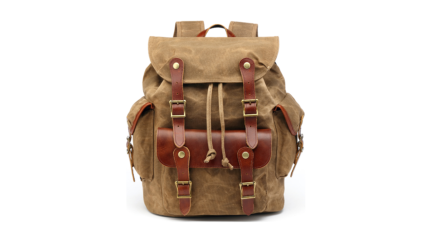Amazon.com: HuaChen Vintage Heavy Duty Canvas Backpack with Leather  Trims,Military Rucksack for Travel, Hiking,School, College Bookbag Daypack  - M85 Army Green : Clothing, Shoes & Jewelry