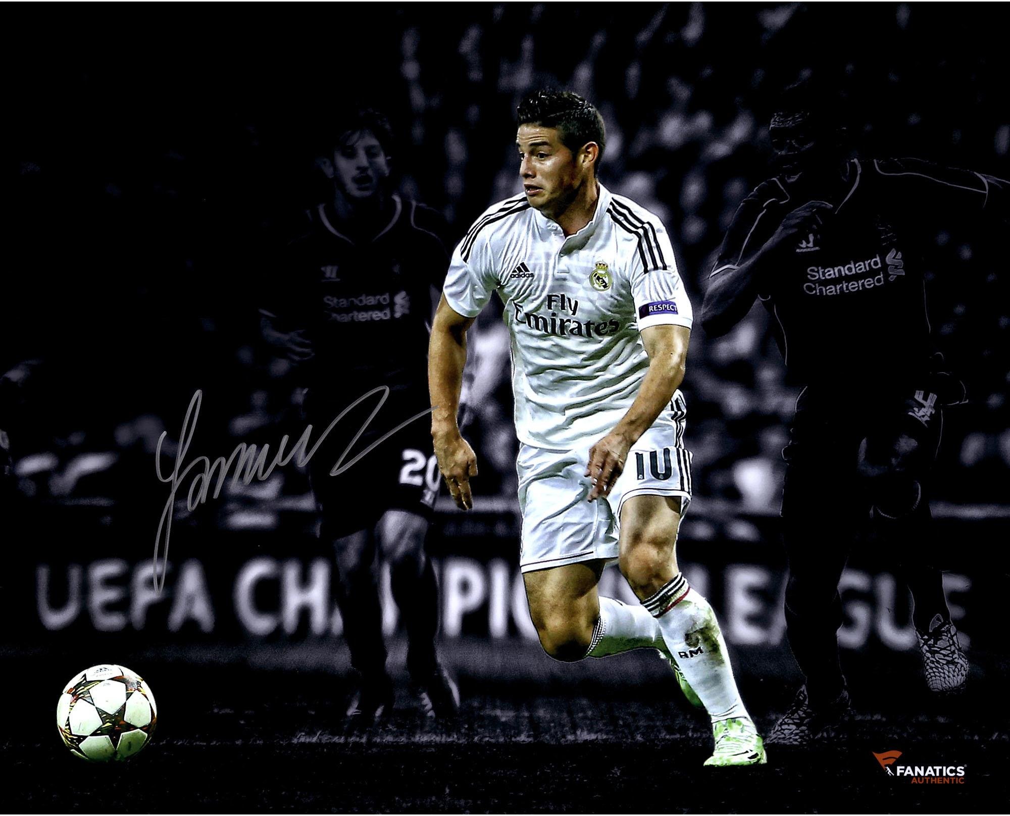 James Rodriguez Real Madrid Autographed 16" x 20" Spotlight Photograph- #2-9, 11-49 of a Limited Edi