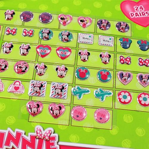 Miniatura 2 de Disney Junior Minnie Mouse Bowtique - Aretes de 24 pares para niñas