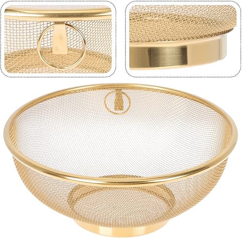 Miniatura 4 de ZzzaNa Colador de malla de acero inoxidable, cesta de colador de malla fina, para arroz, verduras, frutas, cuenco, tamiz, tamiz, para cocinar,